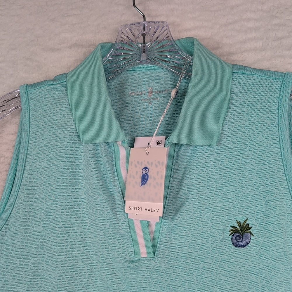 NWT Sport‎ Haley Women's Golf Polo Sleeveless Top Size Small Seafoam